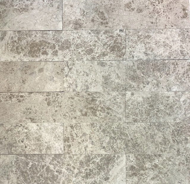 3x12 Silver Marble Honed Straight Edge Backsplash Wall Floor Tile