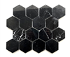 3" Black Marble Hexagon Mosaic Backsplash and Bathroom Kitchen Wall Floor Tile