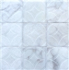 Carrara Marble Circa Carved 4x4 Marble Tile