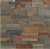 6x12 Autumn Gray Rust Slate Interlocking Split face Cladding Peel Stick Wall Tile