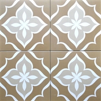 8X8 Flora Weathered Brown Porcelain Stoneware Tile