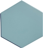 8.75x10 Solid Color Hexagon Collection Aqua Porcelain Wall Floor Tile