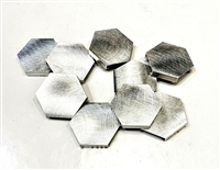 Brushed Aluminum 2 inch Hexagon Mosaic Backsplash Arts Crafts Tile (Pack of 10)