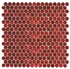 Cayenne Decorative Coral Shimmer 3/4" Penny Round Glass Mosaic Wall Tile