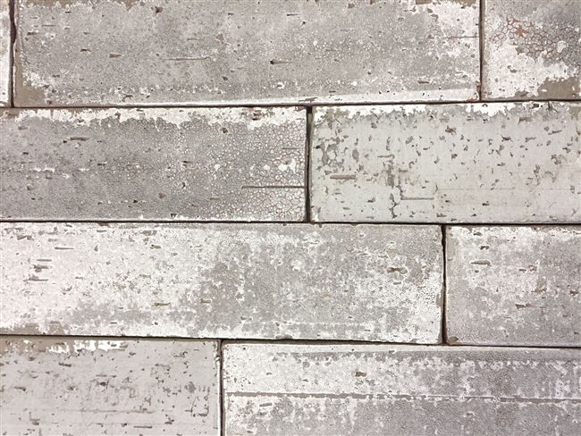 2.5x9.5 London Soft Gray Smoke Glazed Extruded Brick Wall Field Tile