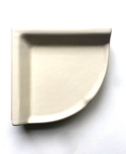 Corner Shelf Almond Ceramic Bath Accessory Shower Thinset Mount 8-3/4" x 2-5/8"