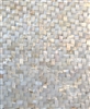 White Mother of Pearl Shell Mosaic Tile Wavy Herringbone 12x12 Wall