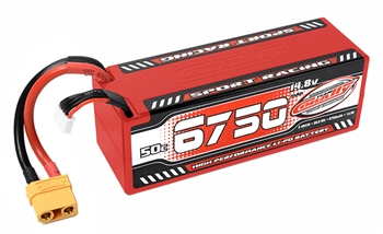 COR49430 6750mAh 14.8v 4S 50C Hardcase Sport Racing LiPo Battery with