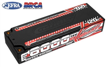 COR49623 8000mAh 7.6v 2S 120C Voltax Hardcase Lipo Battery - 4mm