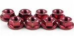 KYO1-N4045F-R Kyosho Red Steel Flanged Nut M4x4.5mm - Package of 10