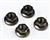 KYO1-N4045FA-GM Kyosho Gun Metal Aluminum Flanged Nylon Nut M4x4.5mm - Package of 4