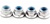 KYO1-N4045FNA-S Kyosho Silver Aluminum Flanged Nylon Nut M4x4.5mm - Package of 4