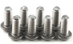 KYO1-S13008HT Kyosho Titanium Button Hex Screw M3x8mm - Package of 8