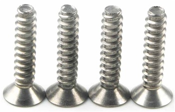 KYO1-S34020TPT Kyosho Titanium Flat Head Self-Tapping Screw M4x20mm - Package of 4