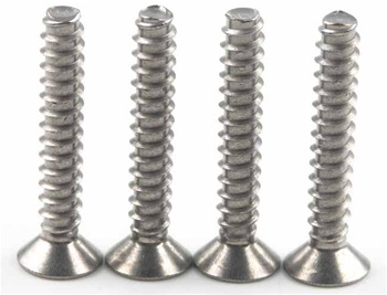 KYO1-S34025TPT Kyosho Titanium Flat Head Self-Tapping Screw M4x25mm - Package of 4