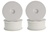 KYO92017-4W Kyosho White Dish Wheels  24mm - Package of 4