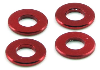 KYO97042-075R Kyosho Red Aluminum Collar 3 x 5 x 0.75mm - Package of 4