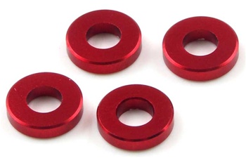 KYO97042-15R Kyosho Red Aluminum Collar 3 x 6.5 x 1.5mm - Package of 4