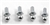 KYO97050M Kyosho 4.8mm Ball Stud Medium - Package of 4