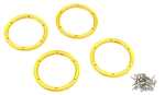 KYOEZW003GL Kyosho EZ Series Gold Aluminum Wheel Bead covers - Package of 4