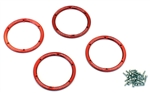 KYOEZW003R Kyosho EZ Series Red Aluminum Wheel Bead covers - Package of 4