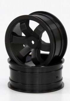 KYOFAH201BK Kyosho EP Fazer Kobra Black Front Wheel - Package of 2