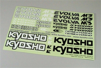 KYOFMD551 Kyosho Evolva M3 Decal Set