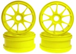 KYOIF139KY Kyosho 10 Spoke Wheels - Yellow - Package of 2