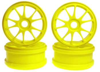 KYOIF139KY Kyosho 10 Spoke Wheels - Yellow - Package of 2