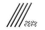 Kyosho Suspension Shafts with E-clips 4x74mm for Inner Lower Control Arms - Package of 4