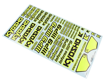 KYOIFD402KY Kyosho Inferno MP9 Yellow Decal Set