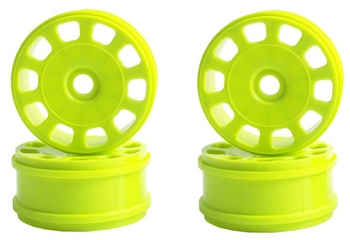 KYOIFH003KY Kyosho Inferno MP9 Yellow Slotted Wheels - Package of 4