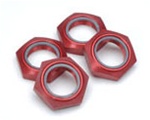 KYOIFW336R Kyosho Inferno Nylon Locking 17mm Wheel Nut Red Anodized 7075 Aluminum