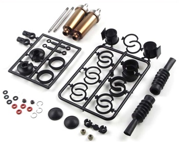 KYOIFW409 Kyosho Velvet Coat Big Bore Shock Set (Med for ST-RR front or MP9 Option Short Rear) - Package of 2