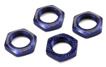 KYOIFW472BL Kyosho Inferno Serrated Wheel Nuts Blue - Package of 4