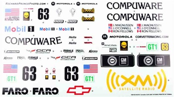 KYOIGB152-1 Kyosho Inferno GT2 Chevrolet Corvette C6-R Sponsor Decal Sheet