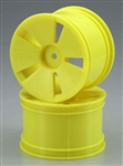 KYOISH01KY Kyosho Yellow Wheel (MFR, ST) - Package of 2