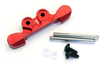 KYOMBW025R-1 Kyosho Mini-Z Buggy Red Anodized Aluminum 1 Degree Front Suspension Mount