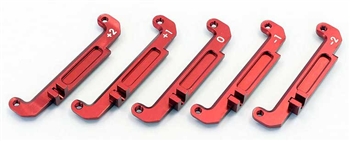 KYOMBW027R Kyosho Mini-Z Buggy Red Anodized Aluminum Setting Steering Plate Set