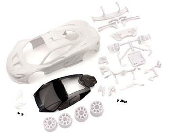 KYOMZN190 McLaren P1 GTR White Body Set w/ Wheels