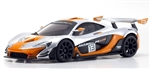 KYOMZP235SO-B McLaren P1 GTR Silver/Orange Body Set for MR-03W-MM Chassis