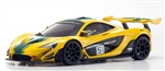 KYOMZP235YG-B McLaren P1 GTR Yellow/Green Body Set for MR-03W-MM Chassis