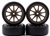 KYOR246-4122 Kyosho Pre-Mounted BS POTENZA HG & CE28N Tires on Bronze Wheels - Package of 4