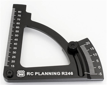 KYOR246-8192 Kyosho R246 Camber Gauge Black -5 -20 deg.