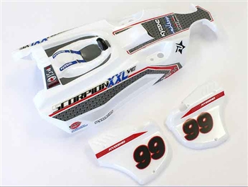 KYOSXB001 Kyosho Scorpion XXL Completed Body Set T1 White