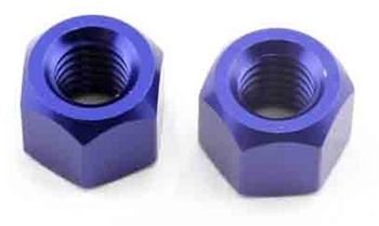 KYOTR127 Kyosho Wheel Nut Blue Anodized Aluminum for DRT, DBX and DST - Package of 2