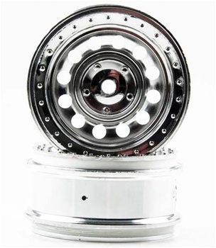 KYOTRH111SM Kyosho Silver Wheel DRT - Package of 2