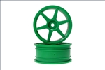 KYOVZH001GR Kyosho Green 6 spoke 24mm Wheel - Package of 2