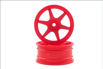 KYOVZH007KO Kyosho Orange 6 Spoke 24mm Wheel - Package of 2