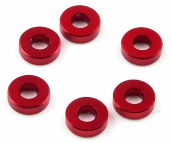 KYOW0144R Kyosho TF-6 Red Aluminum Collar 3 x 7 x 2mm - Package of 6